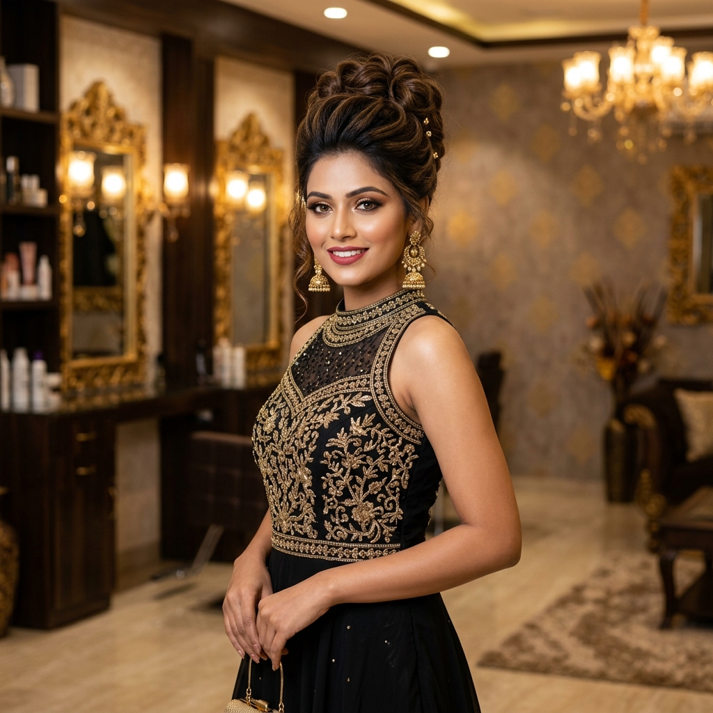Glamorous party and occasion makeup transformation at VIZILTI Salon